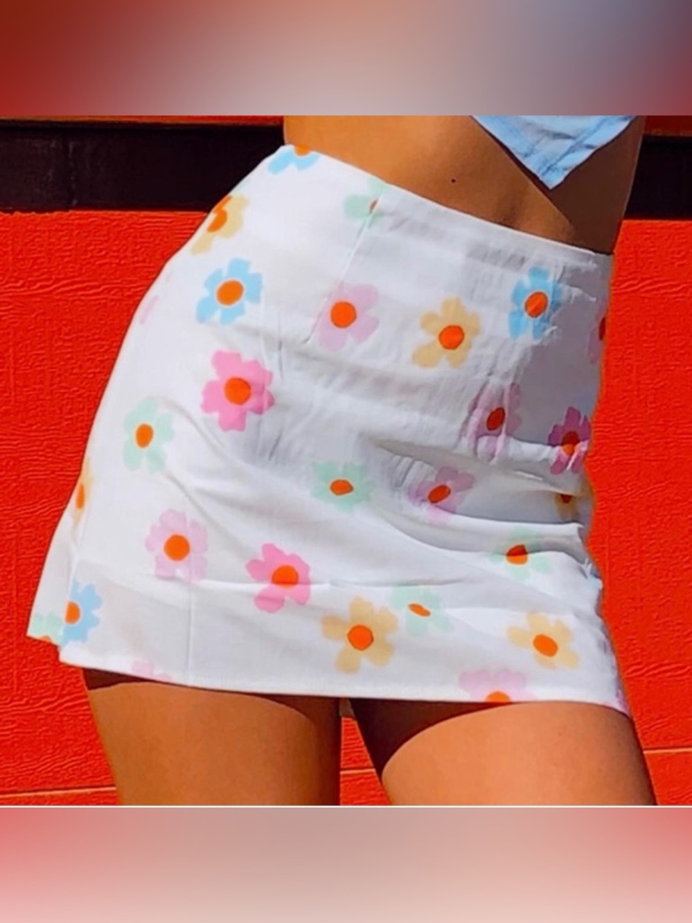 Princess Polly Mishka Floral Daisy Miniskirt.